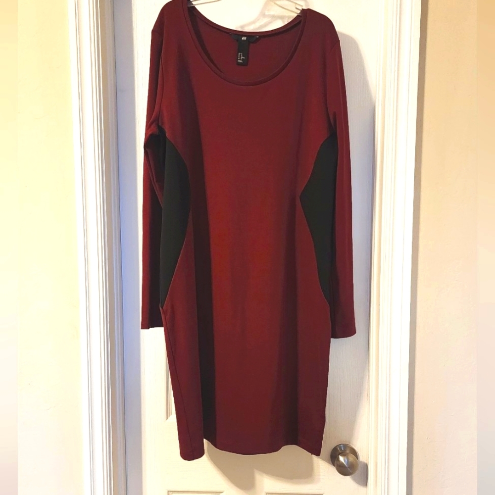 H&M Scoop Neck Dress - Burgundy